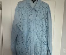 Long Tall Dally - Light Blue Blouse Size 18