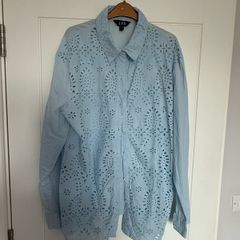 Long Tall Dally - Light Blue Blouse Size 18
