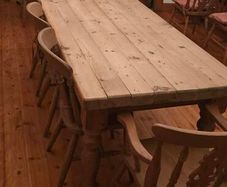 Large Solid Pine Farmhouse Table