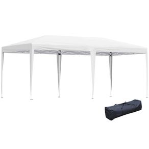 6 x 3m Pop Up Gazebo, Double Roof Foldable Canopy Tent, Wedding Awning Canopy (FREE SHIPPING)