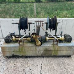 Twin power washer with built in tank frame