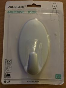 Hook with self adhesive holds 2kg
