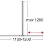 Vayo Chrome Sliding Walk-In Shower Enclosure 120X200cm Image 3
