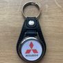 Brand new synthetic leather Mitsubishi keyring with shopping trolley token/coin Image 10