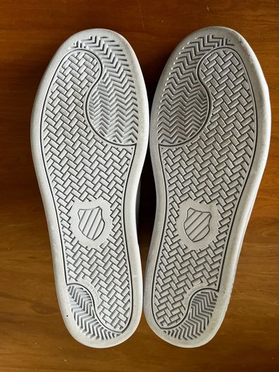 K-Swiss White Leather Court Shoes