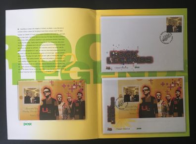 2002 Ireland U2 Rock Legends Stamp Presentation Pack
