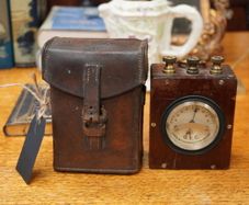 Antique G.E.C. Galvanometer with Leather Case