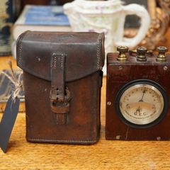 Antique G.E.C. Galvanometer with Leather Case
