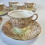Rare Colclough Gold Harlequin 6605 Tea set vintage Image 4