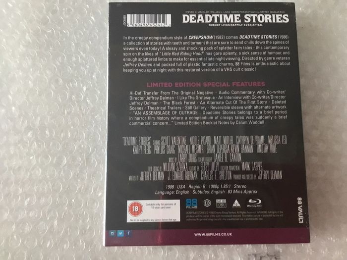 Deadtime Stories Limited Edition Blu Ray Sealed 88 Film