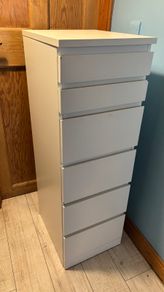 IKEA malm tall 6 Drawer unit with mirror
