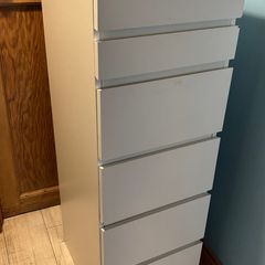 IKEA malm tall 6 Drawer unit with mirror