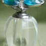 Vintage PERFUME BOTTLE-Butterfly Decorative Glass Perfume Bottle - Empty Vintage Style Jeweled Enameled Crystal Perfume Holder Image 3