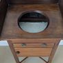 Antique washstand with ceramic jug and basin set Image 3