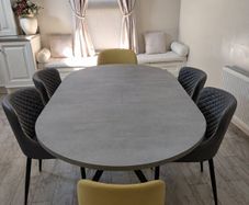 Giove Italian-Made Extendable Dining Table & 6 Cha