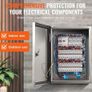 Steel Electrical Box, 40.6 x 30.5 x 15.2 cm, 304 Stainless Steel Electrical Enclosure Box, Wall-Mounted Outdoor Electrical Electronic Equipment Enclosure with Mounting Plate Hinges Lock, IP66 Waterproof Image 6