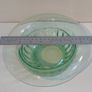 Fabulous Art Deco Green Pressed Glass Centrepiece Vase with Turnover Rim by Davidson Glass, Pattern Number 1910BD, Circa 1925 Image 4