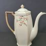 Vintage Klimax Japanese Porcelain Coffee Pot Octagonal Hand Painted 1950s Image 2