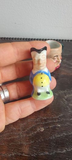 Vintage miniature china jugs, Denton and artone