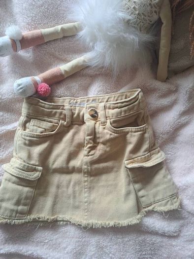 Zara safari denim skirt 4-5