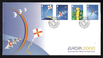 2000 Guernsey Europa Commemorative Stamps First Day Cover (FDC)