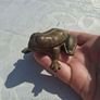 Midcentury Italian Crab and Frog Brass Ashtrays Image 9