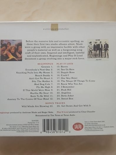 Slade CD  - Beginnings  /  Play It Loud