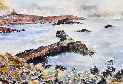 cahermore pier watercolour