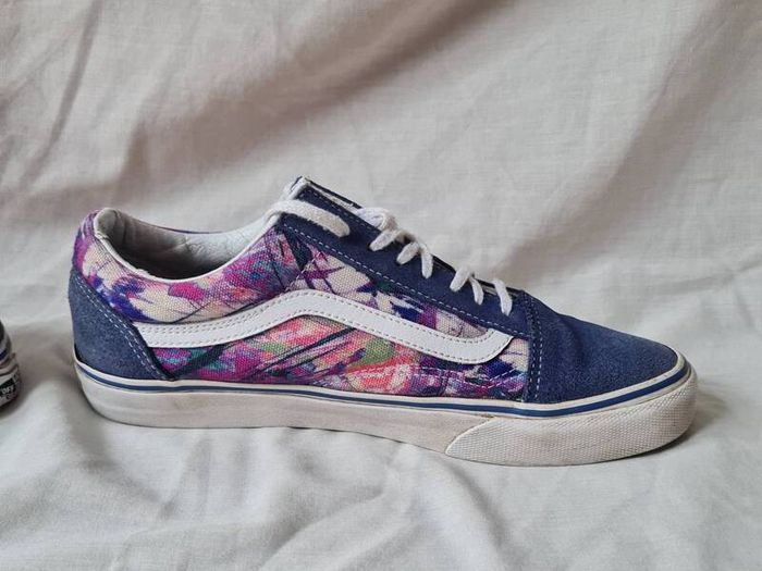 vans old skool multi paint Size 6 eu 37 blue I'm great condition