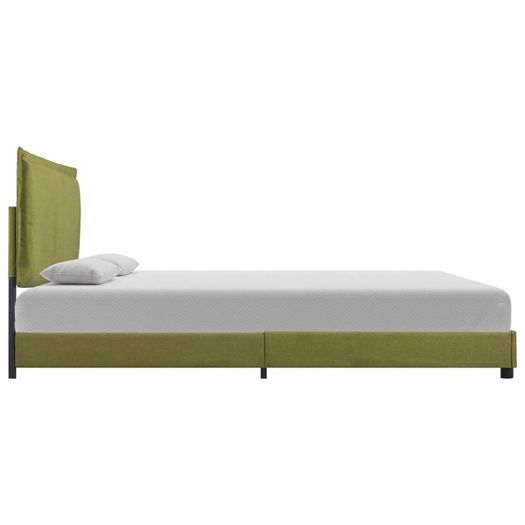 Bed Frame Green Fabric 120x190 cm