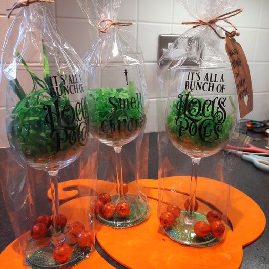 Hocus pocus wine glasses