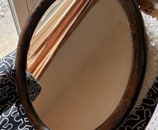 Vintage chinoiserie oval mirror