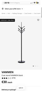 Black Metal Coat Rack