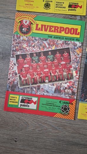Liverpool Football Match Programmes x8 1985