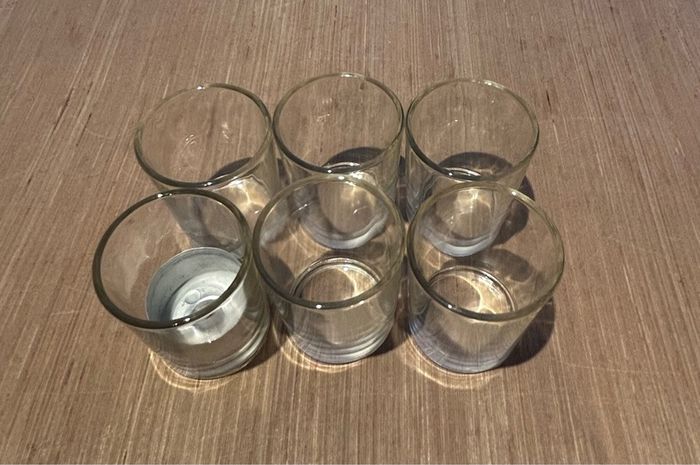 Glass Tealight / Votive Holders (6)