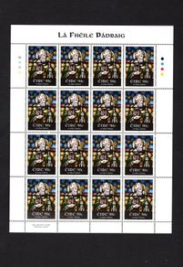 2014 Ireland St Patricks Day Commemorative Stamp Stamp Sheetlet Plate 1B1B1B1B Mint Never Hinged (MNH)
