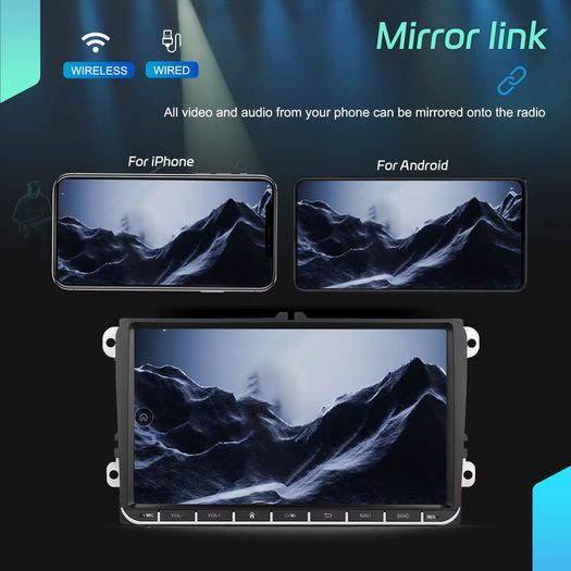 2+64g 9'' 2din Car Stereo For Vw Magotan Golf Passat Tiguan Caddy Multimedia Player Carplay Android Auto Wifi Gps Fm Rds Bt Car Audio