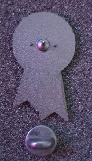 Didn't quit my job today, pin back badge.