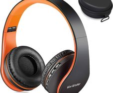 LIMITED TIME DEAL Wireless Bluetooth Over Ear Stereo Headphones, Wireless and Wired Mode Headsets with Soft Memory-Protein Earmuffs, Built-in Mic for Mobile Phone PC Laptop