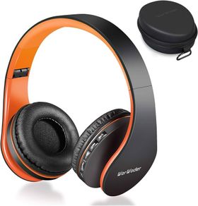 LIMITED TIME DEAL Wireless Bluetooth Over Ear Stereo Headphones, Wireless and Wired Mode Headsets with Soft Memory-Protein Earmuffs, Built-in Mic for Mobile Phone PC Laptop