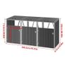 Metal Triple Wheelie Bin Shelter for 3 Bins NEW Image 5