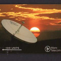 1989 Isle of Man 100 unit Earth Station (GPT - Magnetic) Phone Card