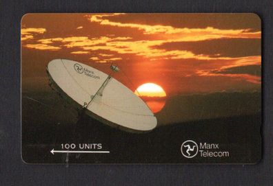 1989 Isle of Man 100 unit Earth Station (GPT - Magnetic) Phone Card
