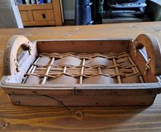 Rustic Handmade Wooden Basket Tray