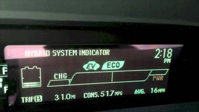 Prius Dashboard English With Miles