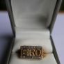 Vintage Men's 9ct Gold On 925 Silver 4.8g Hallmarked 925 Bro Ring Size V Image 2