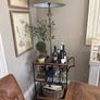 Drinks trolley with lamp and one topiary tree Image 2
