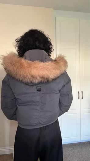 Zavetti Canada gray cropped jacket
