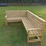 L-shape garden bench Image 2