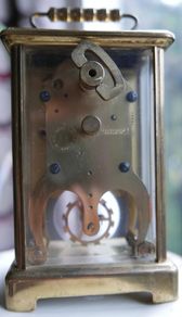 Vintage Schatz Brass Mechanical 8 Day Carriage German Clock (works well)